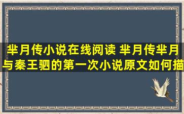 芈月传小说在线阅读 芈月传芈月与秦王驷的第一次小说原文如何描写的